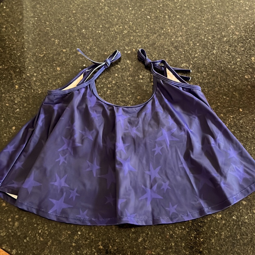 Kortni Jeane Swing top, Navy Stars, M